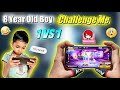 8 year old boy challenge me 1vs1 in custom room only onetap headshot challenge free fire