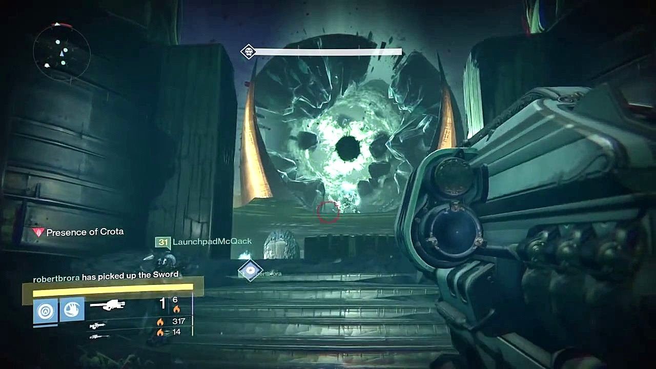Destiny: Sub 6 minute Crota kill Gjallarhorn POV
