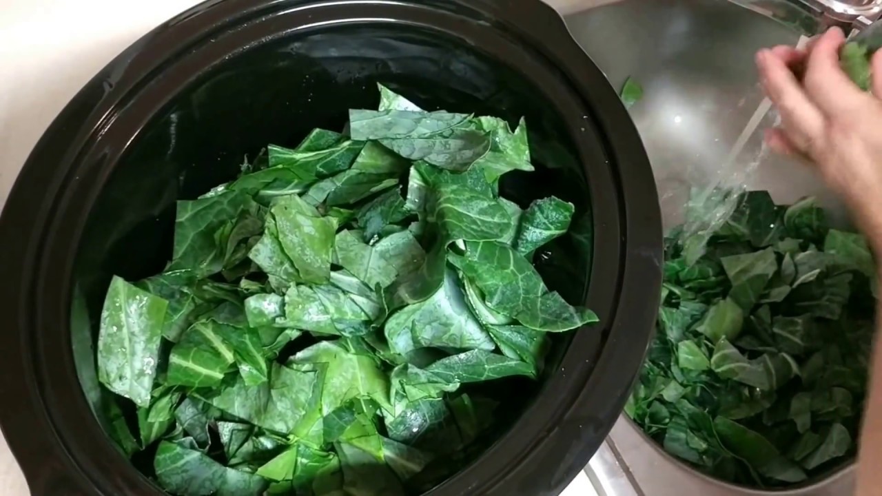 Collard Greens in the crock pot YouTube