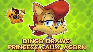 Dingo Draws: Princess Sally [Time Lapse Drawings]