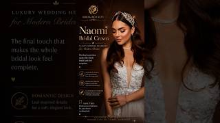 Naomi Bridal Crown | Luxury Wedding Headpiece for Modern Brides 👰‍♀