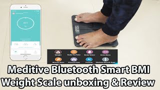 Meditive Bluetooth Smart BMI Weight Scale unboxing & Review | Fitness Body Composition Monitor screenshot 5