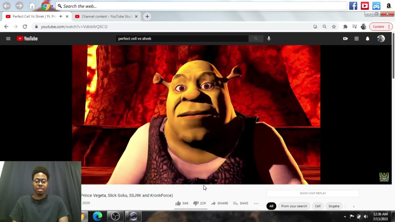 Perfect Cell vs Shrek (REACTION)