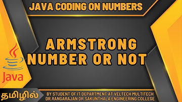 ARMSTRONG NUMBER OR NOT USING JAVA IN TAMIL