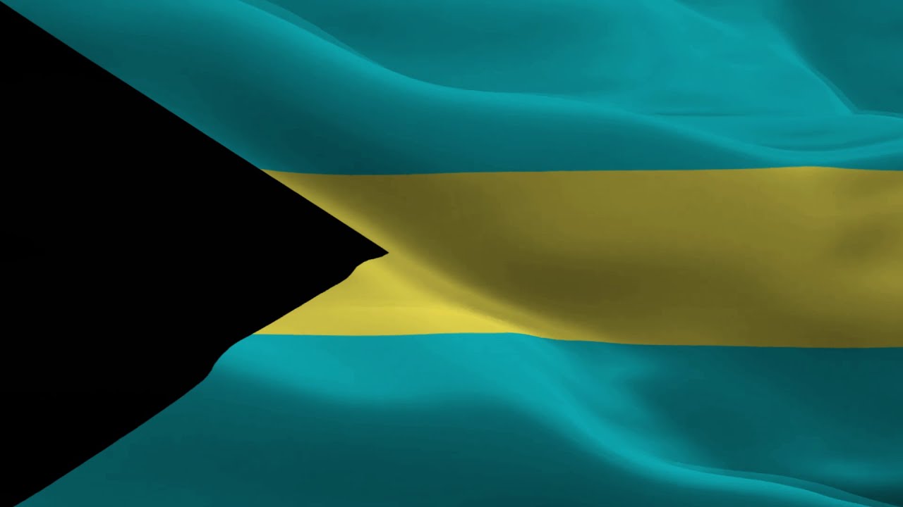 Flag of Bahamas waving animation