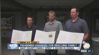 Fishermen awarded for rescuing East County family from sea