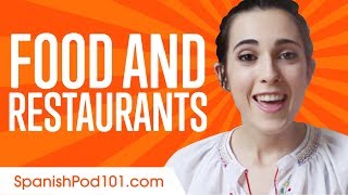 Learn Spanish in 20 Minutes - ALL Food and Restaurants Phrases You Need