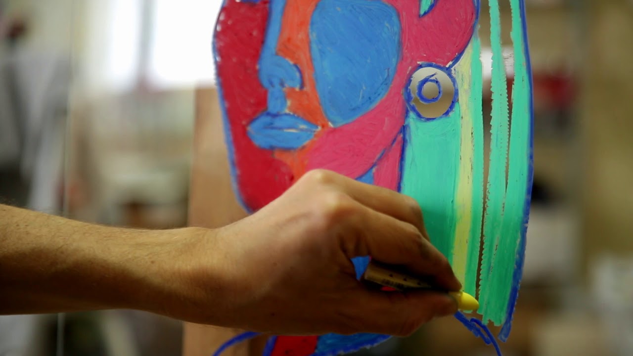 Oil Pastel on Glass YouTube