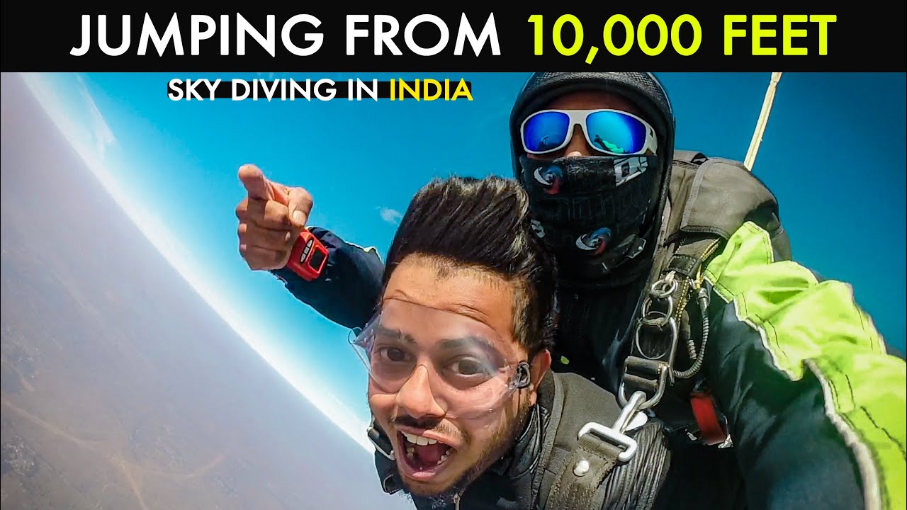 Sky Diving in India Jumped from Plane 10000 Feet. THF VLOG 05