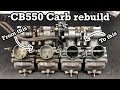 How to rebuild honda keihin cb350 cb400 cb500 cb550 carbs step by step