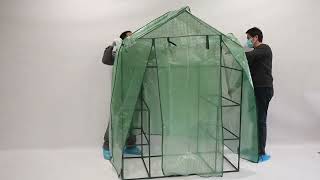 Walk In Greenhouse With 6 Shelves Installation Video