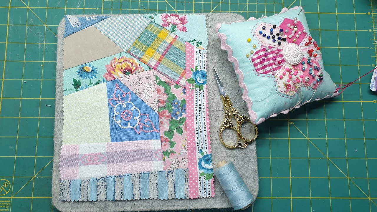 Vintage Sewing Techniques Crazy Patchwork Pt 1... YouTube