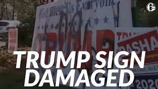 Vandals target man's President Donald Trump yard sign