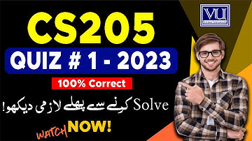 CS205 Quiz # 1 Solution 2023 | Live attempt By The Merciful Academy