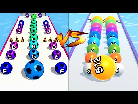 A-Z RUN🏃‍♀️ VS BallRun2048 🔥- All Levels Gameplay Walkthrough Android, iOS NEW UPDATE