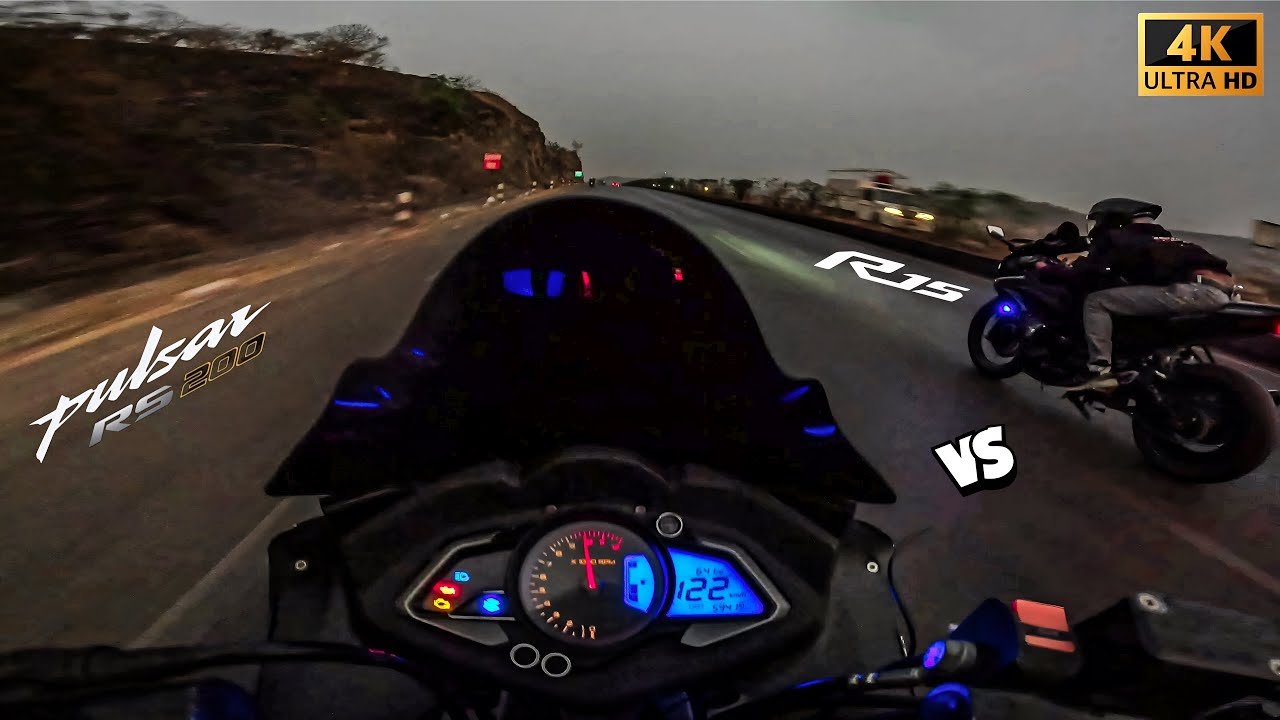 Rs200 vs R15 v3 Highway Friendly Drag Race 🔥 #rs200 #r15v3 