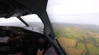 Approach & Landing Bristol Airport, England, RWY27, Boeing 737-800