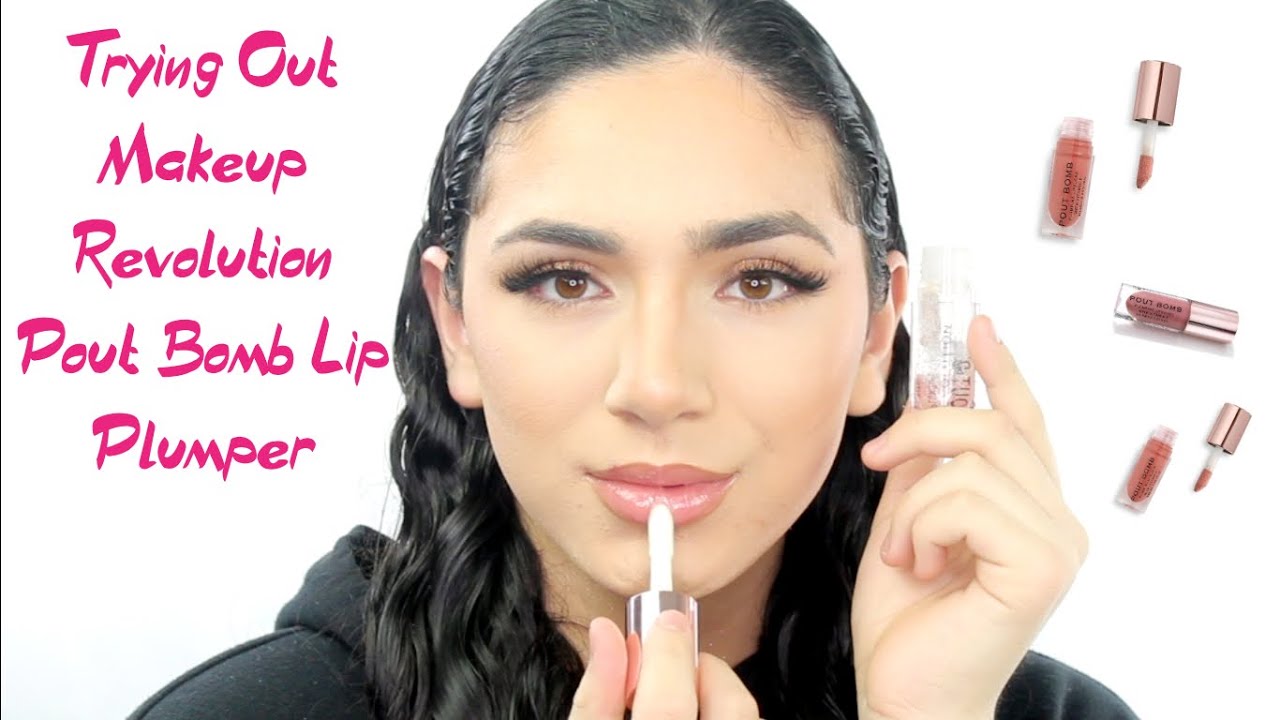 Trying Out Makeup Revolution Pout Bomb Lip Gloss Plumper! Bop Or Flop