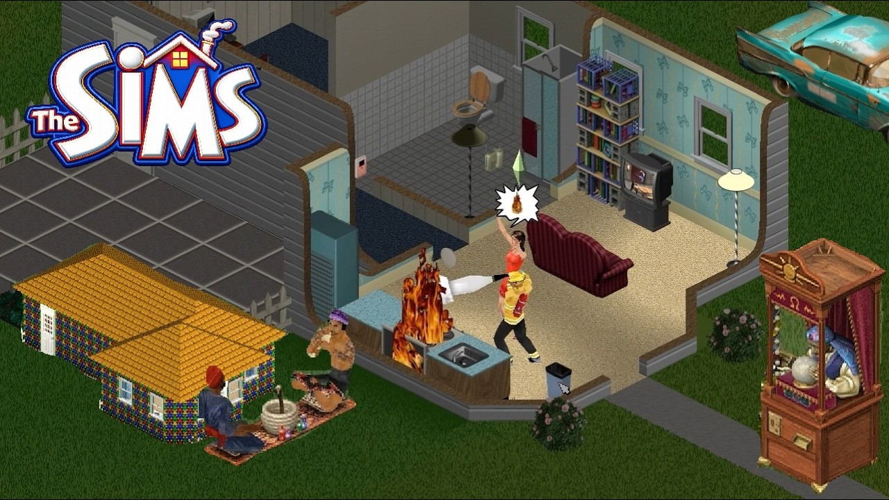 The Sims 1 PURE CHAOS… Fire, Flood & Magic?! 🔥🧙‍♀️ - YouTube