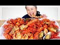 MUKBANG SEAFOOD BOIL! 먹방 (EATING SHOW!) KING CRAB + GIANT SHRIMP + MUSSELS + CRAWFISH