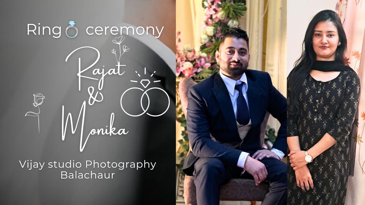 Live Ring💍Ceremony Rajat with monika 🎬 by Vijay studio Balachaur Cell- 8427111697 Date 6-8-2025