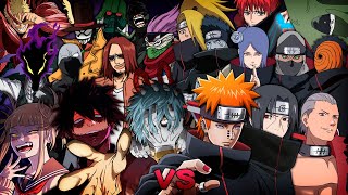  LIGA DE VILLANOS VS AKATSUKI  || BYAKI BATALLAS DE RAP || BYAKI FT VARIOS