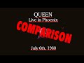 Queen  phoenix july 6th 1980 remaster comparison