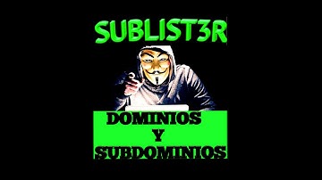 (DOMINIOS Y SUBDOMINIOS 💯%) [para cualquier país] (HOST) SUBLIST3R😏