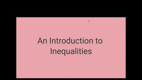 An Introduction to Inequalities