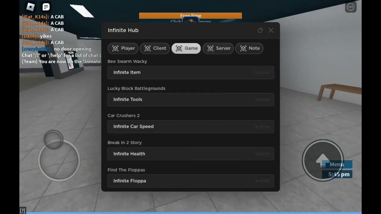Roblox Fe Script Showcase (Infinite Hub) - YouTube