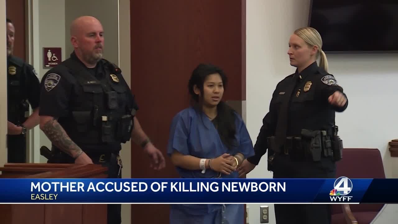 Easley mother accused of killing newborn - YouTube