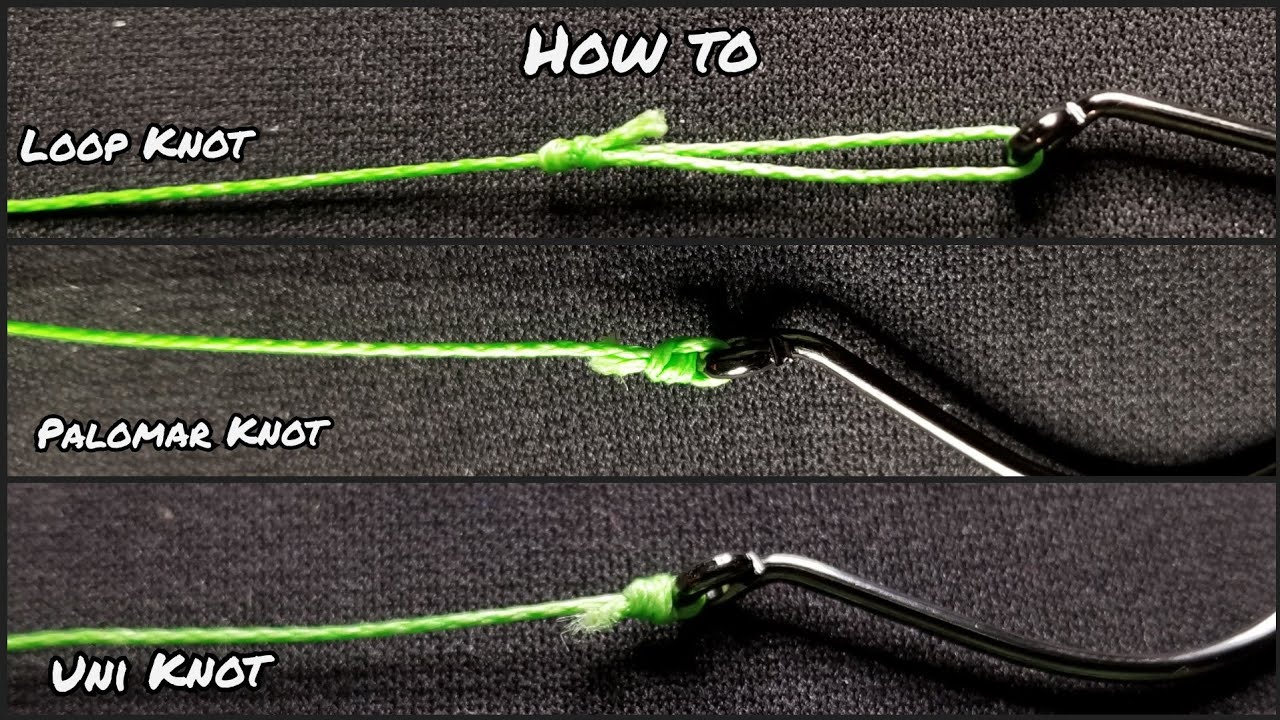 3 Easy Fishing Knots ( loop knot, palomar knot, uni knot ) YouTube