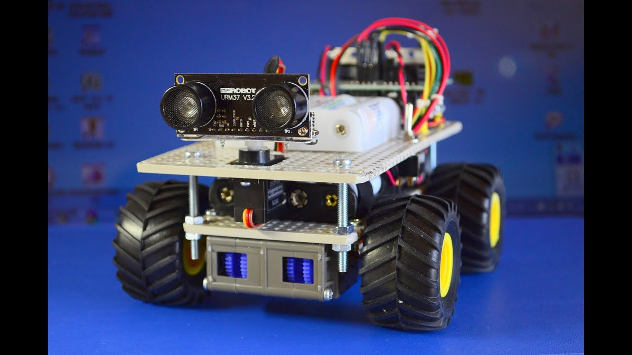 超音波レーダー動作テスト 電子工作 惑星探査車の製作 Arduino Robot Projects Youtube