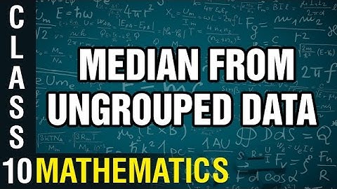 Median from ungrouped data | Class 10 Mathematics | Learn Maths | Digital Teacher