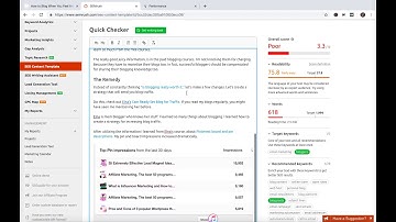 SemRush Tutorial-SEO Content Template