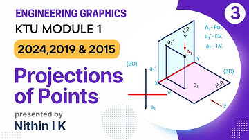 Projections of Points|  Module 1  | KTU Engineering Graphics