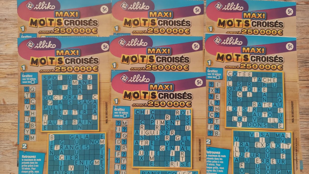 🛑 Grattage du 1 juillet 🍀 35€ de maxi mot croisé