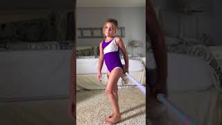 Emma Practicing Gymnastics - Age 5