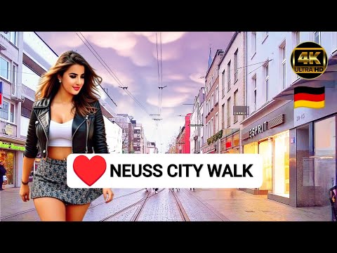 4K The nice oldtown, virtual walk in Neuss, 27 December 2021, GERMANY