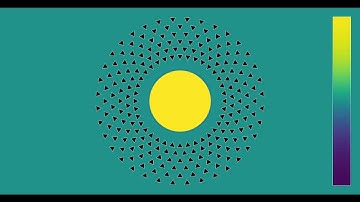 Waves escaping rings of staggered triangular obstacles