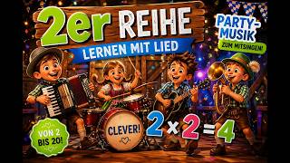 2er Malreihe Partylied für Kinder 🎶 Einmaleins lernen leicht gemacht #1x1 #lernlieder #lernenmitspaß