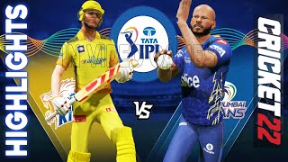 𝗰𝘀𝗸 𝘃𝘀 𝗺𝗶 - Chennai Super Kings vs Mumbai Indians Match Highlights IPL 15 Cricket 2022