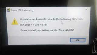 How Install Delcam 2010 or Solve Powermill PAF ERROR in win10 /7 'PAF Error = 4 Line = 8191 حل مشکل