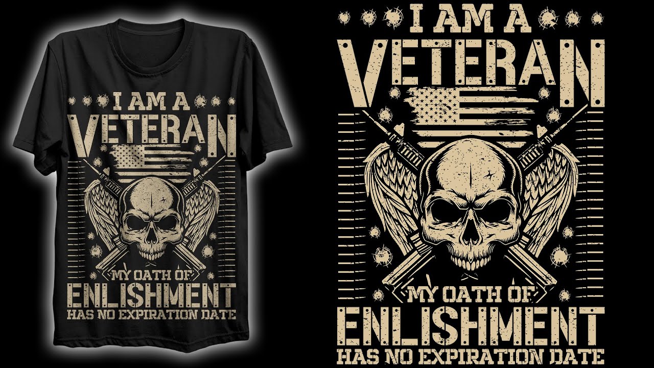 Veteran t shirt design Clearance