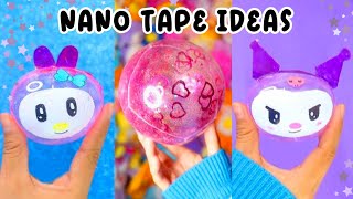NANO TAPE CRAFT IDEAS 💡 / Kawaii nano tape balloon / Viral nano tape bubbles / Nano tape mix slime