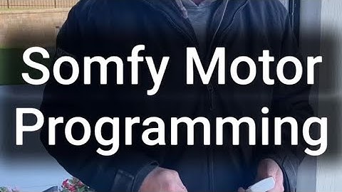 Somfy Motor Programming