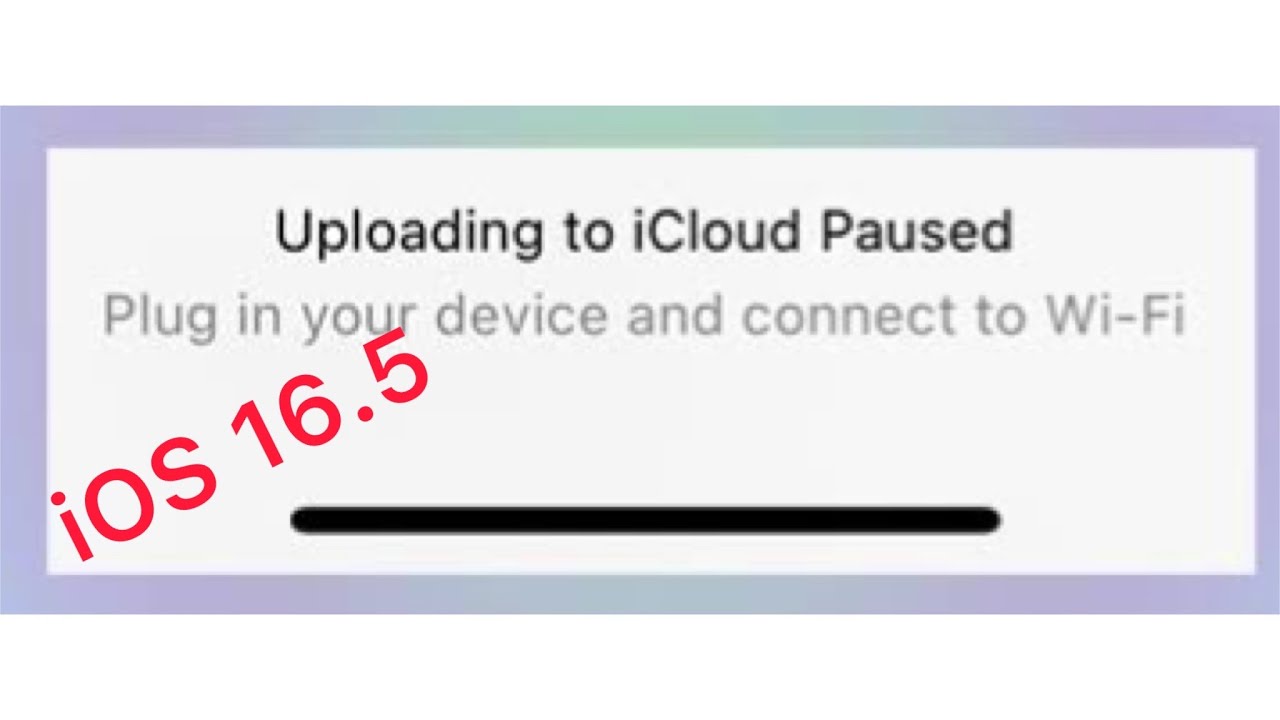 How to fix Uploading to iCloud paused on iPhone iOS 16.5 - YouTube