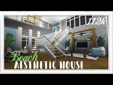 Bloxburg Aesthetic Beach House Speed Build