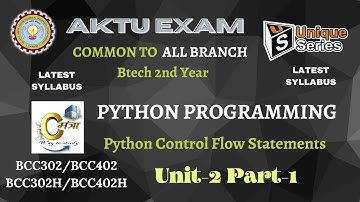 U2P1 | PYTHON PROGRAMMING BTECH 2ND YEAR One shot | AKTU | Latest Syllabus |Civil Mantraa All Branch