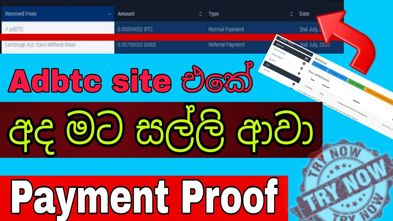 🤑 adbtc.top Payment Proof 2020 | E money sinhala 🇱🇰